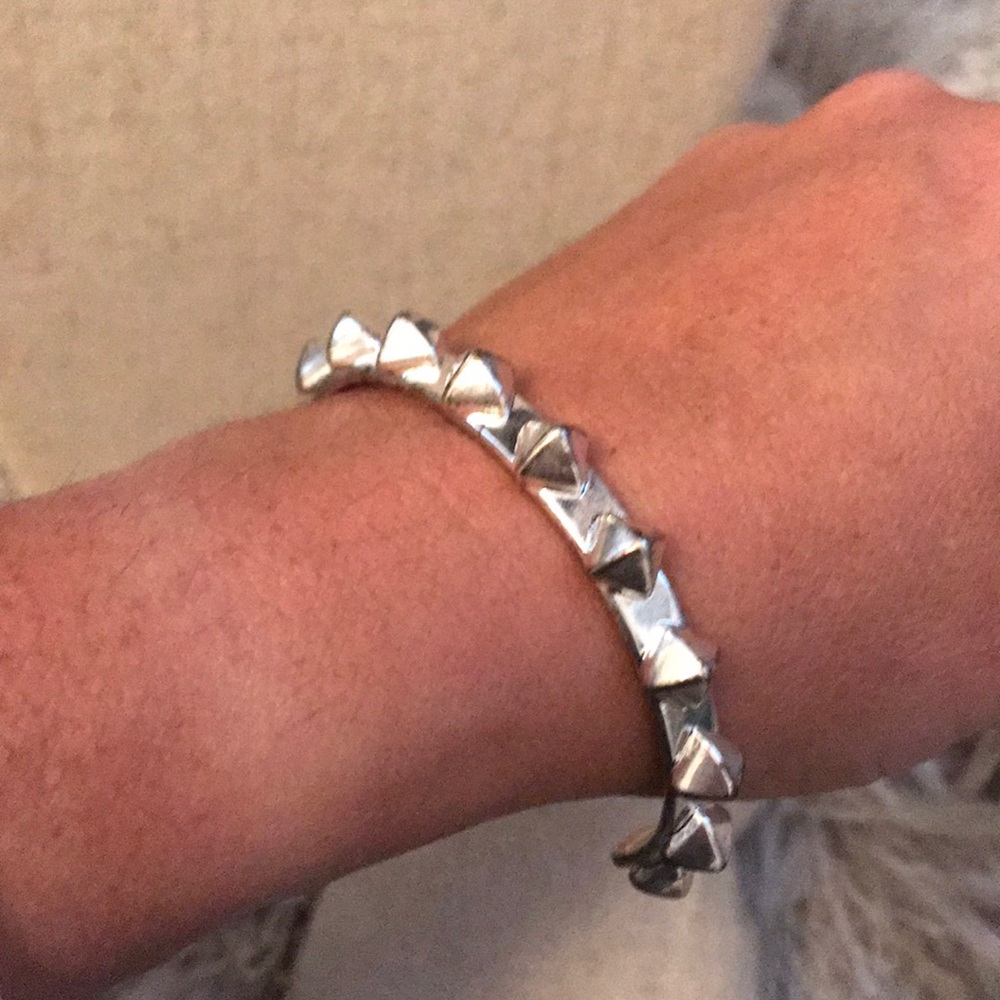 Silver studded bracelet